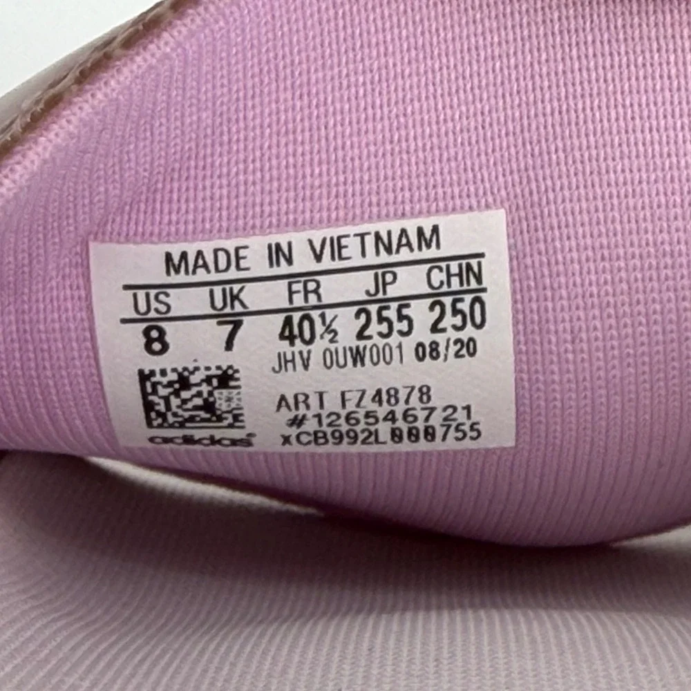 Adidas Adilette Comfort Slides Lilac White Womens 8 Athletic Sandals